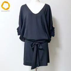 #snc ダイアン・フォン・ファステンバーグ DianevonFurstenberg DVF チュニック 4 黒 ドルマン シルク混 レディース [969458]