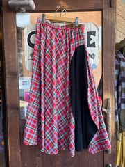快晴堂 チェック柄 パッチワーク ロングスカート - メルカリ
