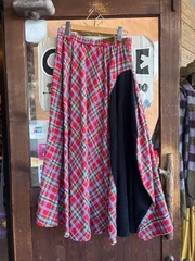 チャイハネ メチェカスカート レッド チェック 変形スカート