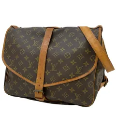 【中古】LOUIS VUITTON | ルイ・ヴィトン ソミュール35 モノグラム ショルダーバッグ M42254 ブラウン【尾張小牧店】