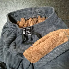 コーデュロイ 裏ボア ワイドパンツ レディース メンズ もこもこ 暖かい ボトムス ウエストゴム 体型カバー ゆったり ルームウェア 防寒 パンツ 秋冬 あったか 裏起毛 カジュアル チャコールグレー グレー ダークグレー ユニセックス [1231]