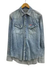 HYSTERIC GLAMOUR (ヒステリックグラマー) ウエスタンデニムシャツ 長袖 刺繍 02223AH05 L インディゴ メンズ/009