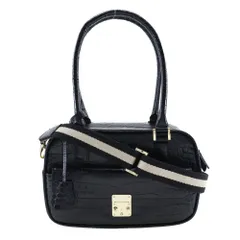 【LEATHER JEWELS】レザージュエルズ クロコダイル 黒 レディース ハンドバッグ