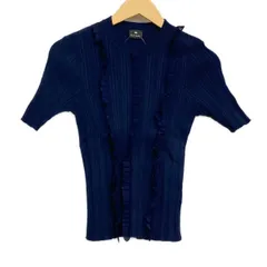 PaulSmith(ポールスミス) 半袖カットソー サイズM レディース美品  - ネイビー フリル/プリーツ