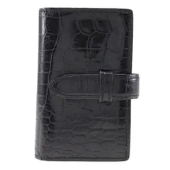 キーリング付き クロコダイル 黒 ユニセックス コインケース