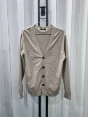 ベージュ色 メンズカーディガン