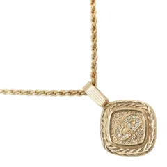 【Dior】クリスチャンディオール CDロゴ 金メッキ×ラインストーン レディース 12.5g ネックレス