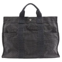 HERMES】エルメス エールラインMM ナイロンキャンバス グレー ユニ