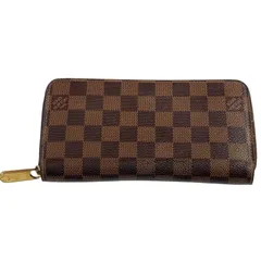 LOUIS VUITTON ルイ・ヴィトン ジッピーウォレット ダミエ 長財布 ブラウン/ローズバラリーヌ キングラム[68]