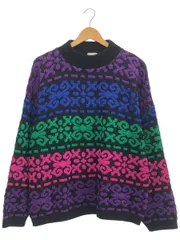 古着 ■ ③ サイケデリックニット ユニセックス マルチカラー ー