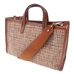 A VACATION ア ヴァケーション バッグ ブラウン系 / BREAD M theory luxe 別注 ツイード トート バッグ / レザーコンビ ショルダーバッグ 2WAY / 日本製 / ブランド カバン【レディース】【中古】