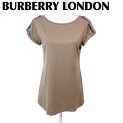 美品 バーバリーロンドン 半袖カットソー 袖折りデザイン 2 　ブラウン