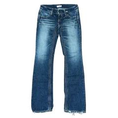 MOUSSY ローライズ スリム ブーツカットデニム インディゴ サイズ25 レディースS マウジー