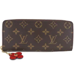 【LOUIS VUITTON】ルイ・ヴィトン ポルトフォイユ・クレマンス フラワーチャーム M62940 モノグラムキャンバス 茶 GI4108 レディース 長財布
