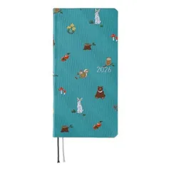 ほぼ日手帳 2026 weeks タイ&チーフ/in the forest 1月始まり 週間手帳 週間レフト スリム縦長