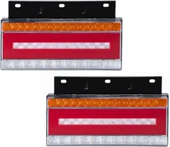 one+lifestyle トラック 24V LED テールランプ 左右セット 流れるウインカー シーケンシャル スモール ブレーキ バック 一体型 汎用 取付29cmのサムネイル