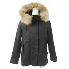 ジャーナルスタンダード JOURNAL STANDARD モッズコート ジャケット ミリタリー フーディ ファー付き ライナー付 F 黒 ブラック 0908 ■YHS1