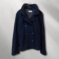 【ウール100%】MAJESTIC LEGON マジェスティックレゴン Pコート 紺 M