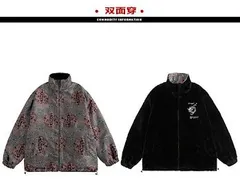 ファーブルゾン メンズジャケット 両面着用 スタンドカラー 防寒 秋冬アイテム オルチャン系　CHA0070050L