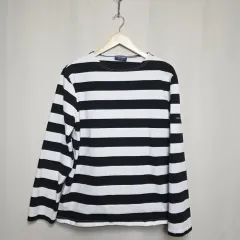 SAINT JAMES メンズ ボーダー柄 長袖 Tシャツ L