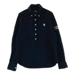 サイズ：0 PEARLY GATES パーリーゲイツ 2023年モデル 長袖ポロシャツ ボタンダウン  ネイビー系 [240101593833] ゴルフウェア レディース ストスト