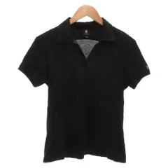ビクトリノックス VICTORINOX ポロシャツ 開襟 ゴルフウエア 半袖 S 黒 ブラック /FF ■YHS4