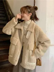 ボアジャケット レディース 無地 もこもこ 秋冬 ボアブルゾン ボアコート 防寒 防風 フリース コート カジュアル 暖かい ゆったり おしゃれ