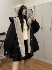 レディース コート 中綿ジャケット ジャケット アウター 中綿コート パーカー フード付きコート 冬 カジュアル 裏起毛 暖かい 防寒 防風 通