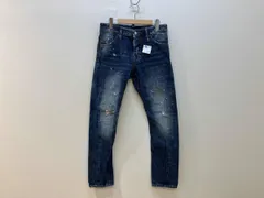 DSQUARED2 ディースクエアード デニムパンツ ジーンズ サイズ44 ブルー S71LA0641 ダメージ加工 ペイント メンズ ボタンフライ