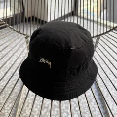 STUSSY / bucket hat size S-M ステューシー　バケットハット　帽子　ユニセックス　刺繍ロゴ　HIPHOP ダンス