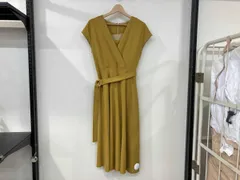 ANAYI アナイ ノースリーブワンピース ウールワンピース サイズ38 辛子色 マスタード ウール レディース 日本製 インナーキャミドレス付き