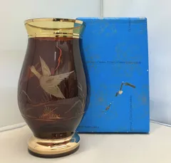 【箱傷み有】Bohemian Glass ボヘミアン グラス フラワーベース 花瓶