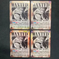 ワンピース マーシャル・D・ティーチ 4枚セット OP09-093 SR SP 手配書 スペシャルカード パラレル A001
