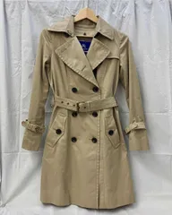 BURBERRY BLUE LABEL バーバリーブルーレーベル トレンチコート E1A17-730-42 脱着可 ライナー付 34 ベージュ 裏地ノバチェック 