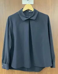 タグ付き 未使用品 セオリーリュクス バンドカラー長袖シャツ ネイビー タグ付き 未使用品 セオリーリュクス Theory luxe バンドカラー長袖