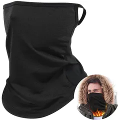 [Andeor] 【自転車選手が愛用】 ネックウォーマー メンズ 冬 【極暖38℃恒温・高機能断熱裏起毛】 ネックガード フェイスカバー 厚手 防寒 防風 軽量 自転車 バイク アウトドア 登山 スキー スノボ 男女兼用 (ブラック) 1