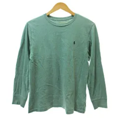 ポロ ラルフローレン POLO RALPH LAUREN キッズ Tシャツ カットソー 長袖 ロゴ刺繍 150 M 緑 1118