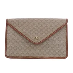 CELINE セリーヌ クラッチバッグ セカンドバッグ PVC レザー ベージュ 中古