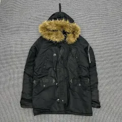 アルファインダストリーズ N3B パーカ マウンテンパーカー ブラック