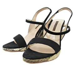 ペリーコ PELLICO サニー SUNNY LILAC ウェッジソール サンダル スウェード エスパドリーユ パイソン柄 38 24.5cm ブラック 黒 1113