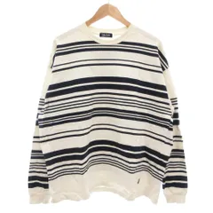 ノーティカ NAUTICA ボーダー Tシャツ 長袖 ロンT XL クルーネック 紺 ネイビー 白 ホワイト /GV