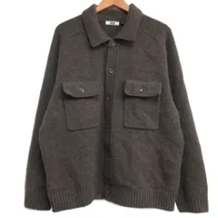 ユニクロ UNIQLO U ラムウールニットジャケット セーター カーディガン 茶 ブラウン XLサイズ