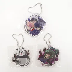 呪術廻戦 ぴた!でふぉめ アクリルキーホルダー 3点セット 虎杖＆伏黒＆五条 シークレット/禪院真希 パンダ タカラトミー 未開封