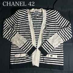 美品 CHANEL ストライプ カーディガン 34 - メルカリ