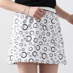 【CECIL McBEE green】 オールオーバープリントスカート（ﾎﾜｲﾄ）【Sサイズ】   M269