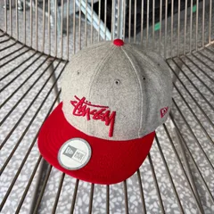 STUSSY × New Era / 10’s- wool cap オールドステューシー　ニューエラ　コラボ　ストレート　ストリート　帽子　ヒップホップ　B系　ダンス　ラッパー