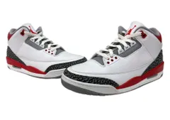 ナイキ NIKE 22年製 AIR JORDAN 3 RETRO OG FIRE RED エア ジョーダン レトロ ファイヤー レッド AJ3 シューズ 白 赤 DN3707-160 メンズ靴 スニーカー ホワイト 28.5cm 104S-1118