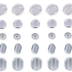 【数量限定】カバー 5サイズ36個セット／ イヤリング 小～大まで多くのイヤリングをカバーします／シリコン 半透明で目立たないイヤリングカバー5種36個