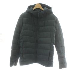 【中古】メフウ 芽風 MEFU パデットコート ロング丈 比翼 中綿 38 黒系 ブラック 日本製 ジップアップ ポケット 裏地 メフウ 芽風 MEFU パデットコート ロング丈 比翼 中綿 38 黒系