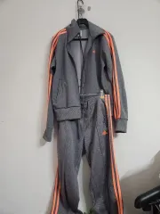 アディダス トレーニングウェア セット グレー/オレンジ